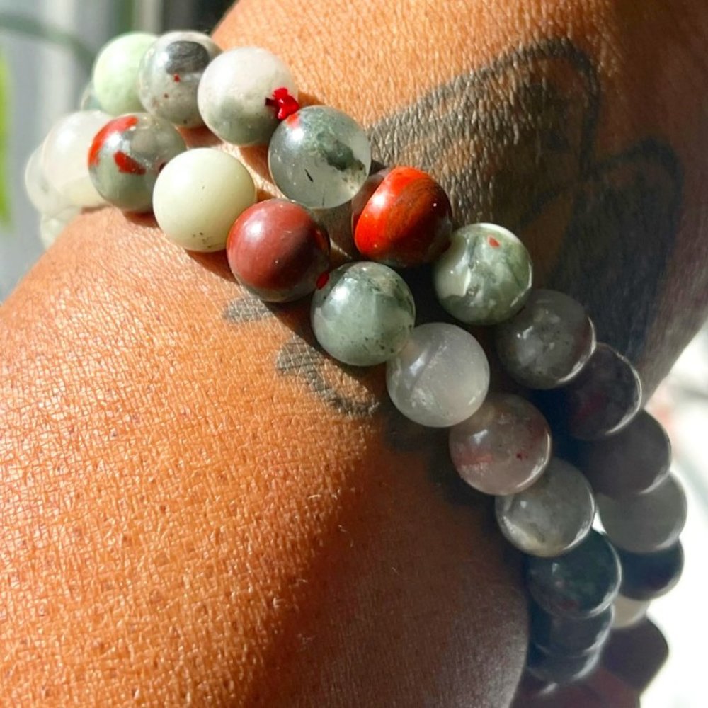 African Bloodstone Bracelets (8mm)